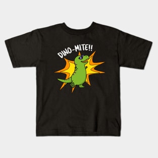 Dino-Mite Cute Dinosaur Pun Kids T-Shirt